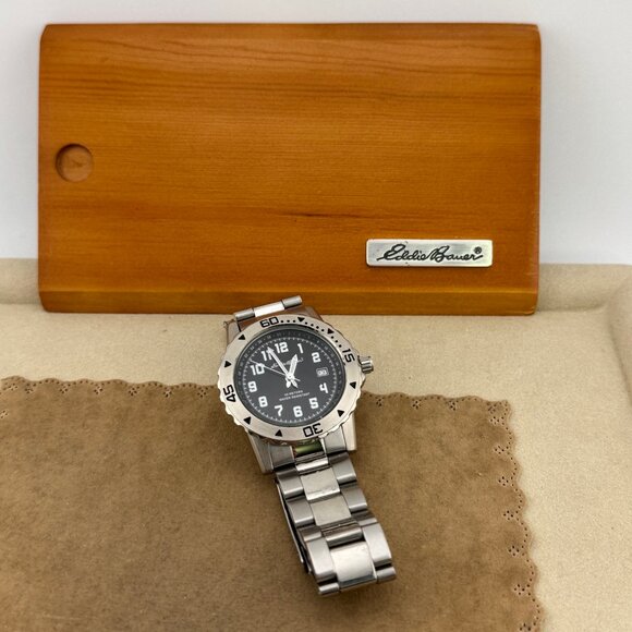 Vintage Eddie Bauer Men's Diving Watch Model LG 0133 Interchangeable straps - Picture 8 of 8